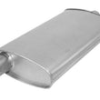 (2) 10 1/2" Oval Universal Muffler 26" OAL 2.50ID 2.25ID Offset Center