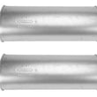 (2) 9" Inch Oval Universal Muffler 25.50" OAL 2.25ID 2.25ID Offset Center