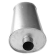 (2) 9" Inch Oval Universal Muffler 25.50" OAL 2.25ID 2.25ID Offset Center