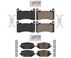 Front & Rear Brake Rotors & Brake Pads For Acura MDX Type S 3.0L 2022-2023 2024