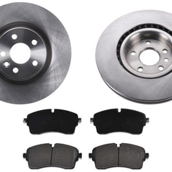 Front Coated Disc Brake Rotors Pads For Land Rover Discovery Sport HSE 2018 2019