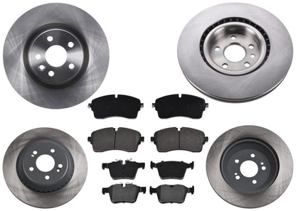 F&R Coated Disc Brake Rotors Pads For Land Rover Discovery Sport HSE 2018 2019