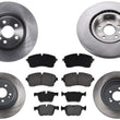 F&R Coated Disc Brake Rotors Pads For Land Rover Discovery Sport HSE 2018 2019