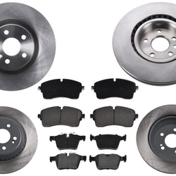 F&R Coated Disc Brake Rotors Pads For Land Rover Discovery Sport HSE 2018 2019