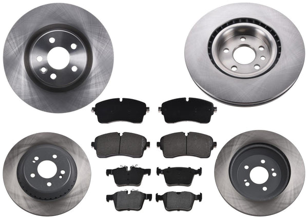 F&R Coated Disc Brake Rotors Pads For Land Rover Discovery Sport HSE 2018 2019
