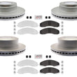 Fleet Galvanized Brake Pads Coated Rotors For 2017-22 Ford F450 F550 Super Duty