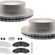 Fleet Rear Galvanized Brake Pads Coated Rotors FOR 17-22 Ford F450 Super Duty