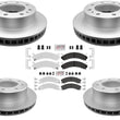 Fleet Front Rear Galvanized Brake Pads & Coated Rotors For Express 4500 18-2020