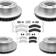 Fleet Front Rear Galvanized Brake Pads & Coated Rotors For Savana 4500 09-2017