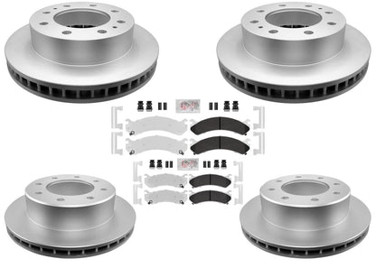 Pastillas de freno galvanizadas y rotores recubiertos para GMC Sierra 2500HD 01-10