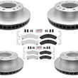 Fleet Front Rr Galvanized Brake Pads & Coated Rotors FOR GMC Sierra 1500HD 01-06