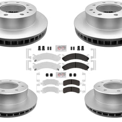 Fleet Front Rr Galvanized Brake Pads & Coated Rotors FOR 03-07 Express Van 2500