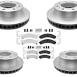 Fleet Front Rr Galvanized Brake Pads & Coated Rotors For 00-09 GM Silverado 2500