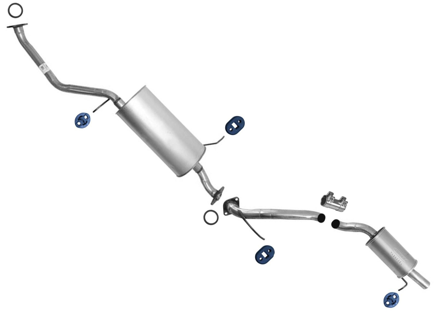 Pipe Muffler Rear Muffler Exhaust System for Mazda MPV 2002 2003 2004 2005 2006