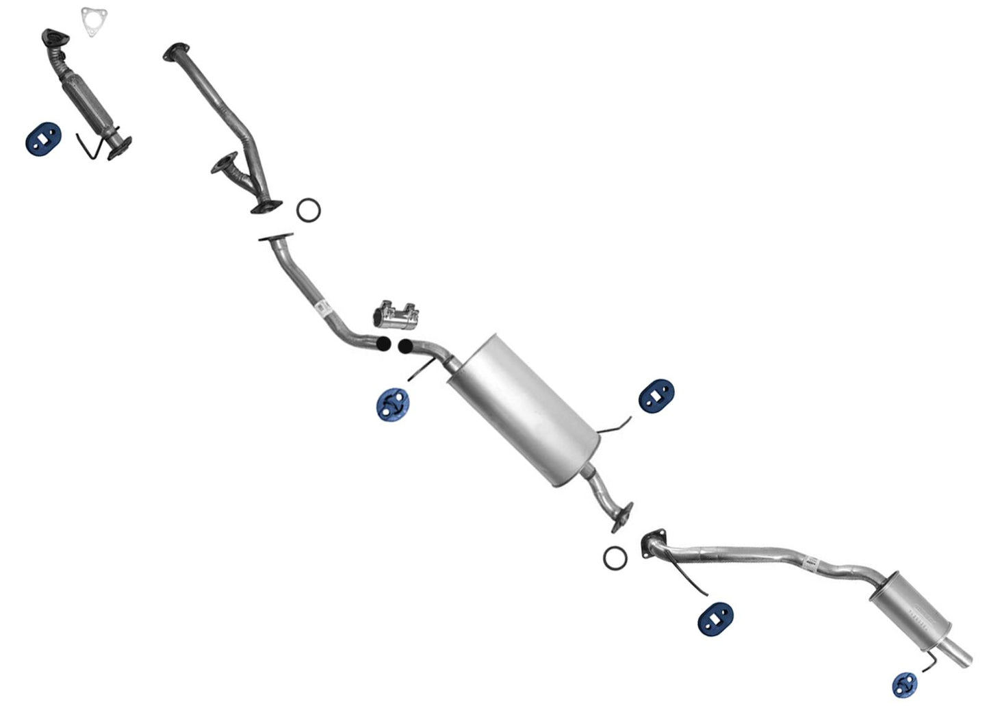 Pipe Muffler Rear Muffler Exhaust System for Mazda MPV 2002 2003 2004 2005 2006