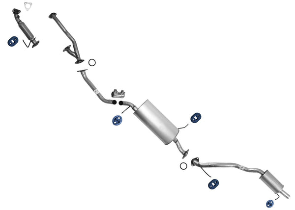 Pipe Muffler Rear Muffler Exhaust System for Mazda MPV 2002 2003 2004 2005 2006