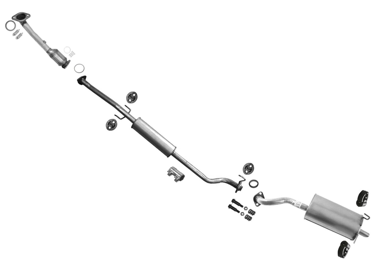 Rear Muffler Pipe Resonator Exhaust System for Honda CR-V CRV 2012 2013 2014