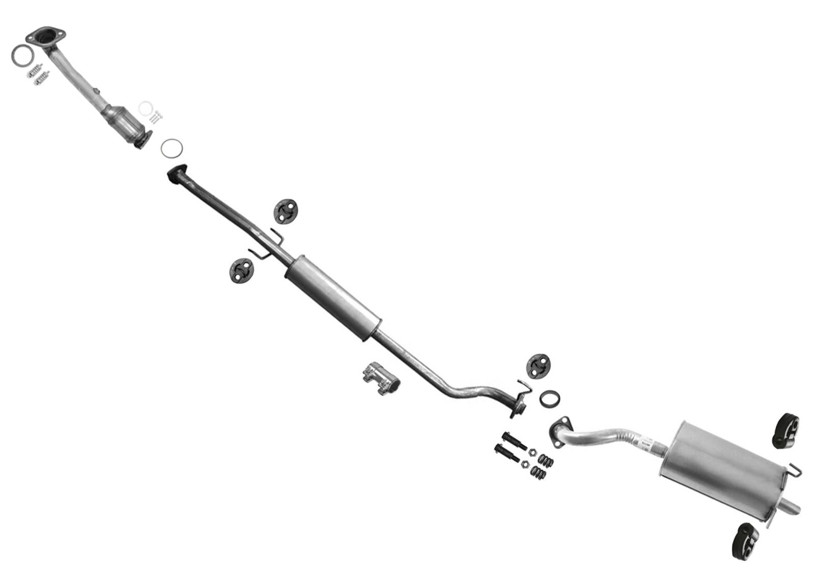 Rear Muffler Pipe Resonator Exhaust System for Honda CR-V CRV 2012 2013 2014