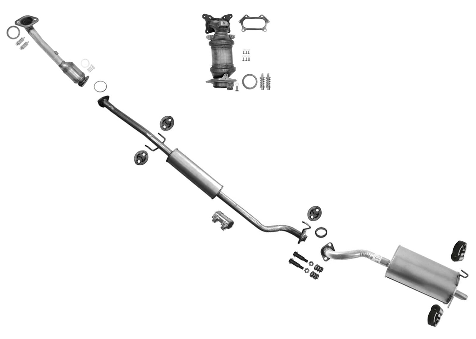 Rear Muffler Pipe Resonator Exhaust System for Honda CR-V CRV 2012 2013 2014