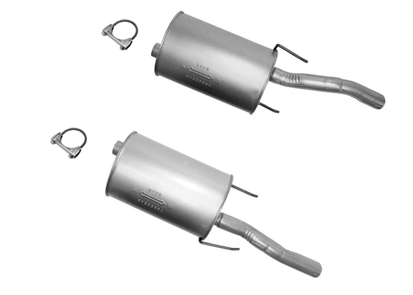 Dual Rear Mufflers For Chevrolet Impala 2006-2016 3.6L 3.9L 5.3L