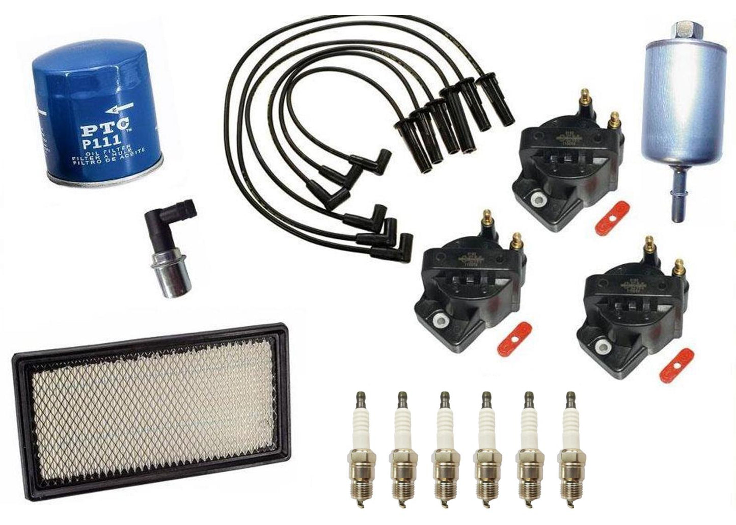 Wires Spark Plugs Oil Air Gas Filters 14Pc for Chevrolet Camaro 3.4L 93-95