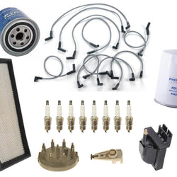 Ignition Wires Plugs Coil Oil Air Filter 1990 1992 1996 For Ford Bronco F150 5.8