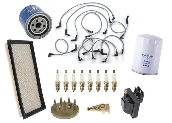 Ignition Wires Plugs Coil Oil Air Filter 1990 1992 1996 For Ford Bronco F150 5.8
