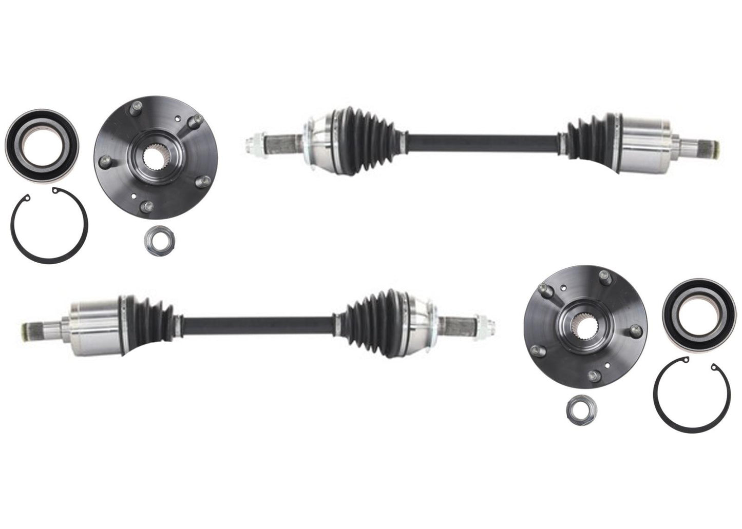 Front Wheel Bearing W/ Hubs & CV Axles For Honda CR-V CRV EX 2002 03 2004 2006