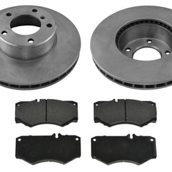 Front Brake Rotors & Brake Pads For Mercedes Benz G500 2002-2007 W/ Axle R163868