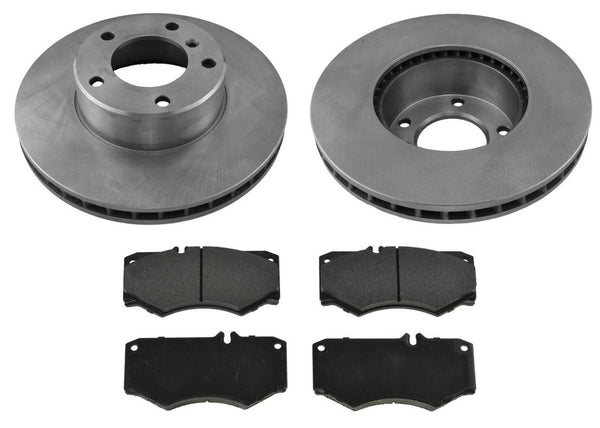 Front Brake Rotors & Brake Pads For Mercedes Benz G500 2002-2007 W/ Axle R163868