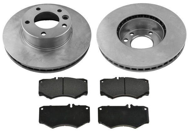 Front Disc Brake Rotors & Brake Pads For Mercedes Benz G550 2009 2010 2011 2012