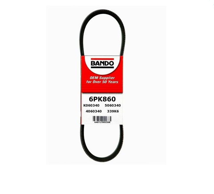 Serpentine Belt-INCHES Bando 860K6 Fits Ranger 3.0L