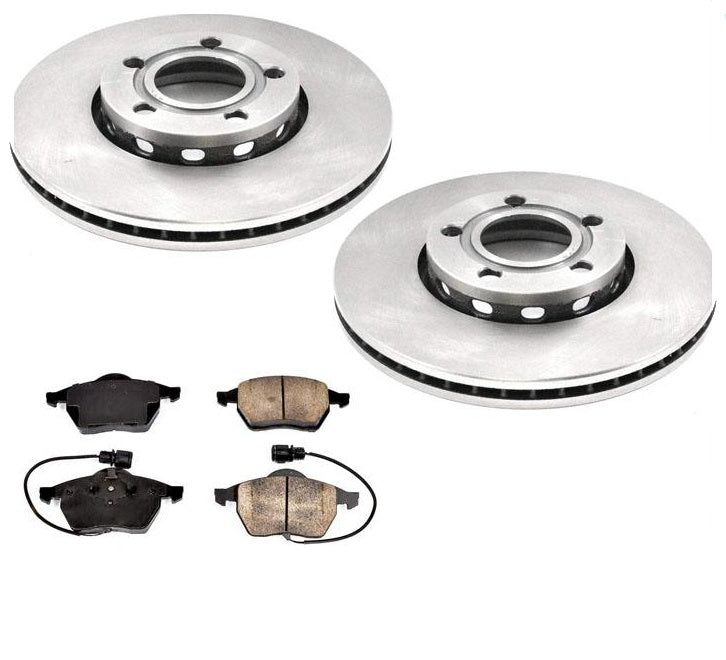for 95-99 Audi A6 Front Wheel Drive Front Brake Disc Rotors & Brake Pads