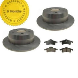 99-04 Jeep Grand Cherokee (2) Rear Rotors & Cramic Rear Brake Pads