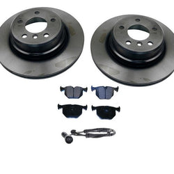 Fits 2002-2006 BMW X5 (2) Rear Brake Disc Rotors & Brake Ceramic Pads Sensor