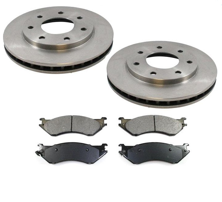 Fits 1997-2003 Ford F150 F250 front Disc Brake Rotor With Pads 7 Stud 4x4 Only