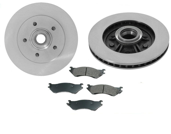 Fits 99 00 Ford F-150 Lighting 5.4L Supercharged 5 Stud 12MM Front Rotors & Pads