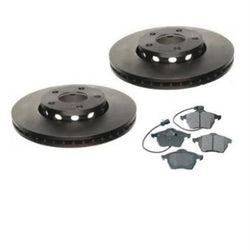 Audi A4 & A4 Quattro Premium (2) 288MM Front Brake Rotors Pads W Sensor Wire