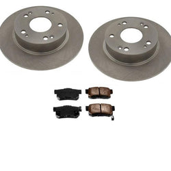 Kit de 3 rotores de freno trasero y pastillas de cerámica 100% nuevos para Acura TSX 04-08