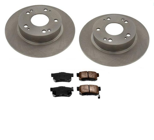 Kit de 3 rotores de freno trasero y pastillas de cerámica 100% nuevos para Acura TSX 04-08