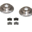 (2) Rear Brake Disc Rotors & Ceramic Pads for 1998-2001 Audi A4 Quattro AWD