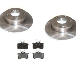 (2) Rear Brake Disc Rotors & Ceramic Pads for 1998-2001 Audi A4 Quattro AWD