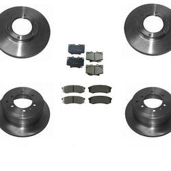 Front & Rear Brake Pads Rotors for Toyota Land Cruiser 93-97 & Lexus LX450 96-97
