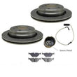 Fits BMW 525i 528i 530i 540i  Rear Brake Rotors  Brake Pads & Sensors
