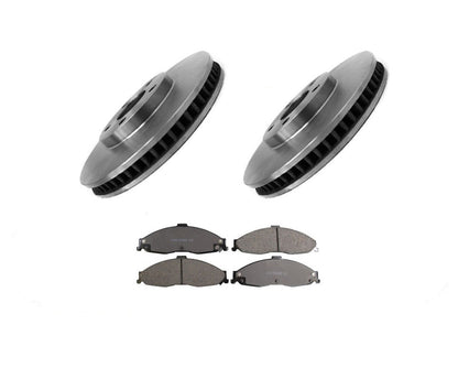 (2) Front Brake Rotors & Ceramic Brake Pads for 98-02 Firebird Camaro Z28