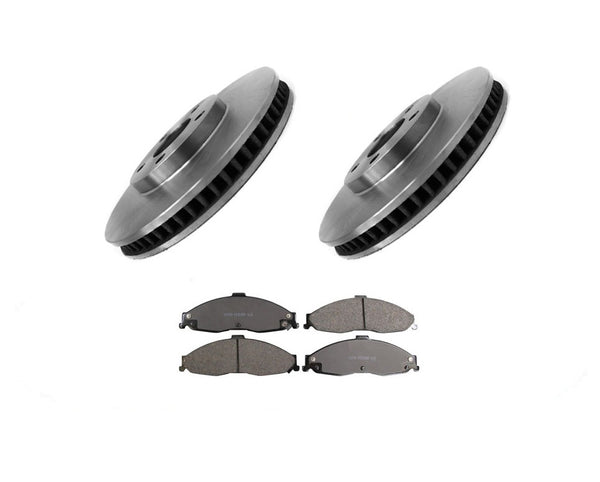 (2) Rotores de freno delantero y pastillas de freno de cerámica para Firebird Camaro Z28 98-02