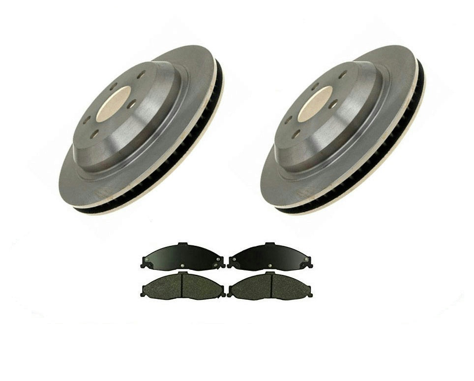 (2) Rear Brake Rotors & Ceramic Pads 98-02 Firebird Chevrolet Camaro Z28