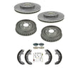 Frt & Rear Rotors & Pads Plus Drums & Shoes for 94-2000 Ford Taurus 4Dr Mercury