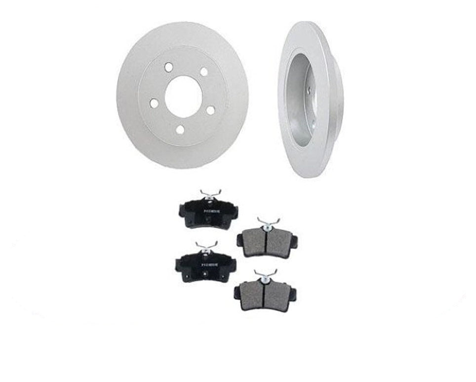 (2) Rear Brake Rotors & Ceramic Brake Pads for Ford Mustang 1994-2004