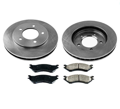 Front Disc Brake Rotors & Ceramic Brake Pads for Ford Expedition 97-98 4x4